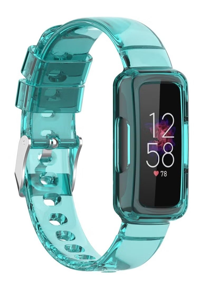 Geustos Replacement Strap, Compatible with Fitbit Ace 3 Bands for Kids, Soft Silicone Wristband Waterproof Adjustable Bracelet Watch Band for Fitbit Ace 3 Boys Girls Blue Black Clear  - Image 2