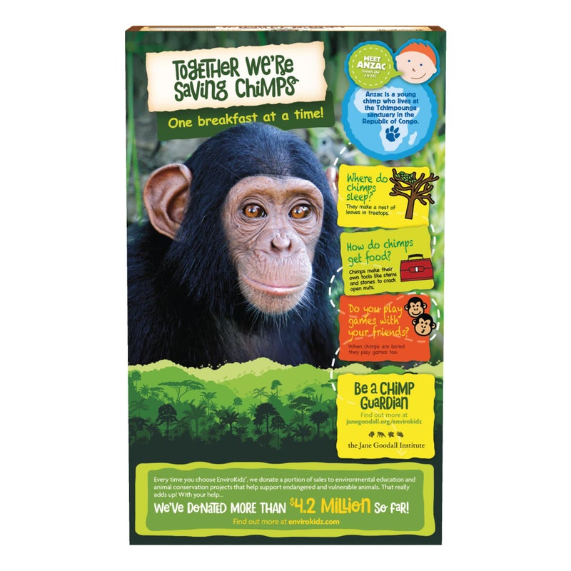 EnviroKidz Organic Choco Chimps Cereal, 10 oz (Pack of 12), Chocolate, Gluten Free, Non-GMO, Fair Trade, by Nature's Path - Image 2