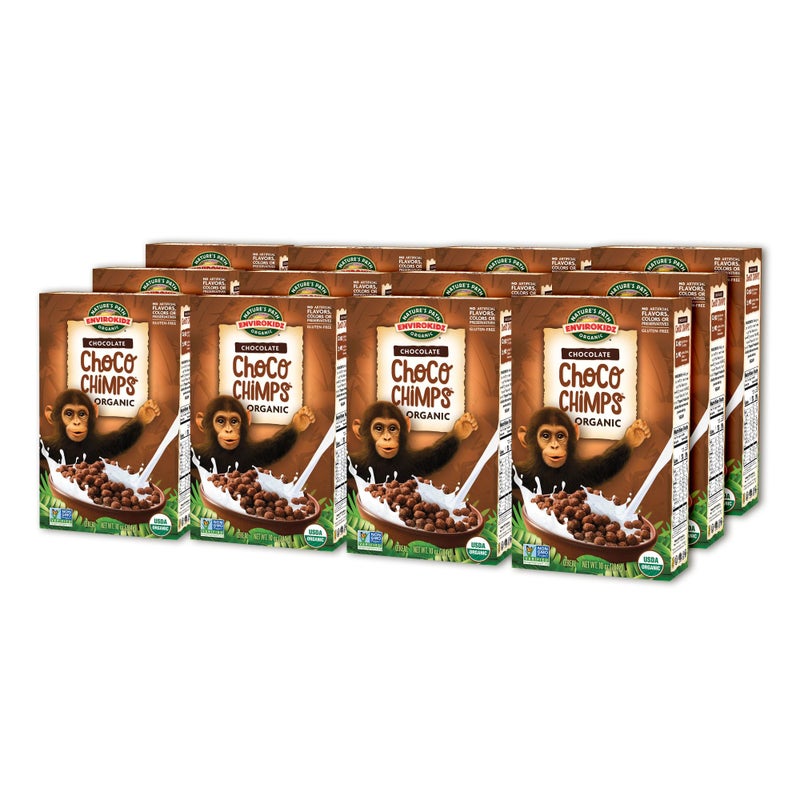 EnviroKidz Organic Choco Chimps Cereal, 10 oz (Pack of 12), Chocolate, Gluten Free, Non-GMO, Fair Trade, by Nature's Path - Image 3