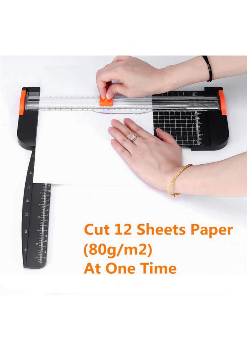 Generic A4 Paper Cutter 12 Inch Titanium Paper Trimmer Scrapbooking Tool with Automatic Security Safeguard and Side Ruler for Craft Paper Coupon Label and Cardstock - Image 2