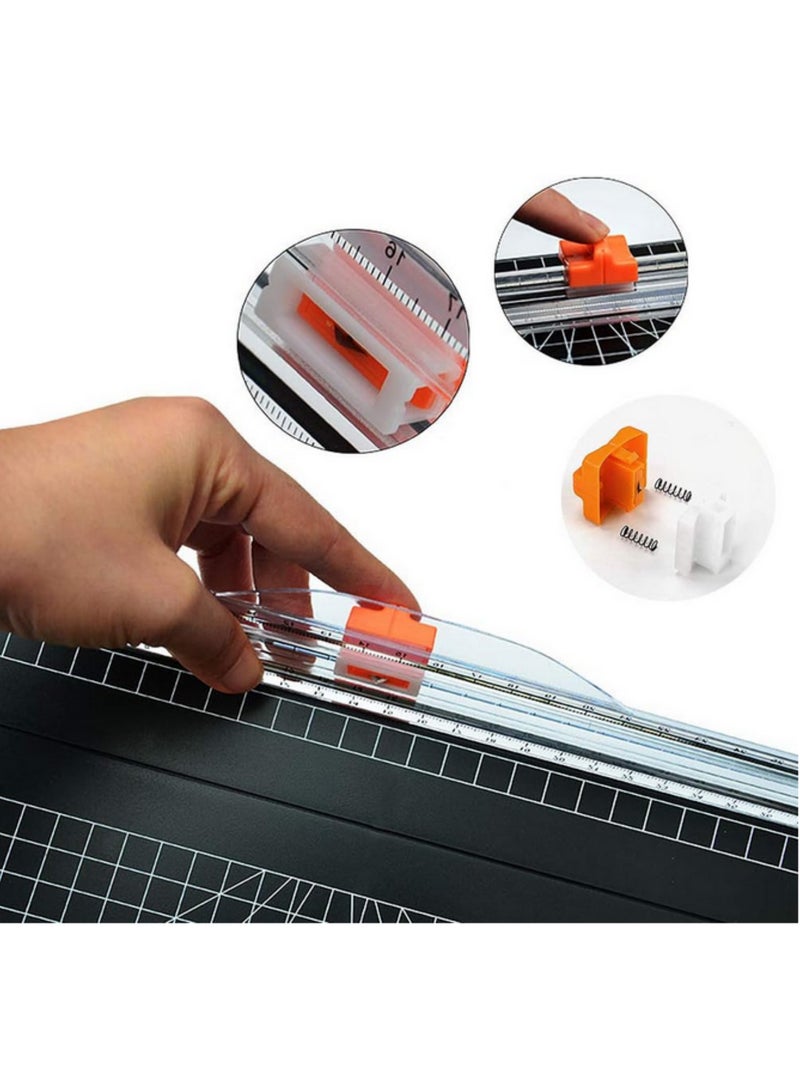 Generic A4 Paper Cutter 12 Inch Titanium Paper Trimmer Scrapbooking Tool with Automatic Security Safeguard and Side Ruler for Craft Paper Coupon Label and Cardstock - Image 4