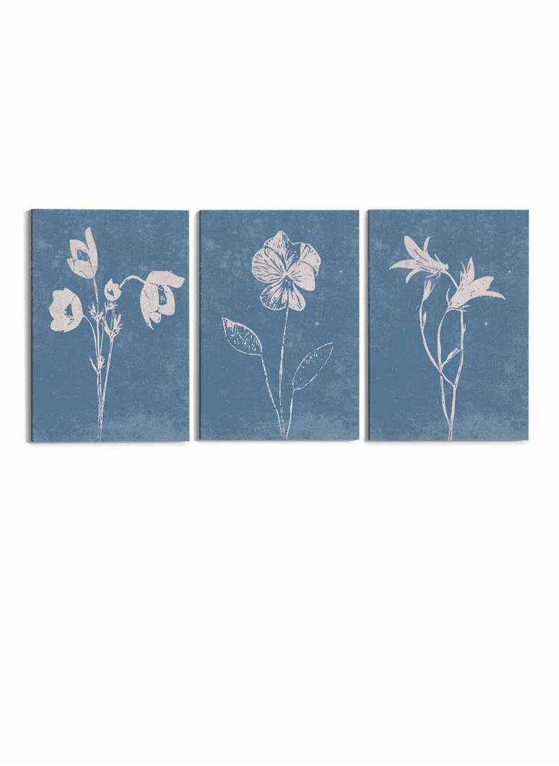 LOWHA Set Of 3 Framed Canvas Wall Arts Stretched Over Wooden Frame, Botanical Paintings, For Home, Living Room, Office Decor  - Image 5