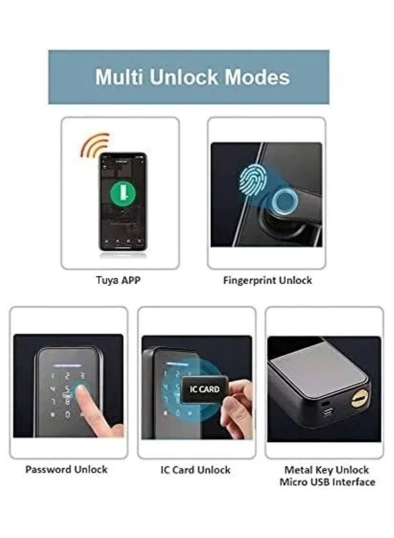 TUYA Smart door Lock Black TUYA APP - Image 5