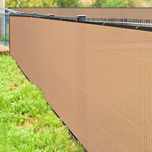 HIPPO - Privacy Screen Fence Heavy Duty Shade Net with Polyester Band, Brass Eyelets & Tie Cords (Sand, 1 mt X 5 mt) - Image 1