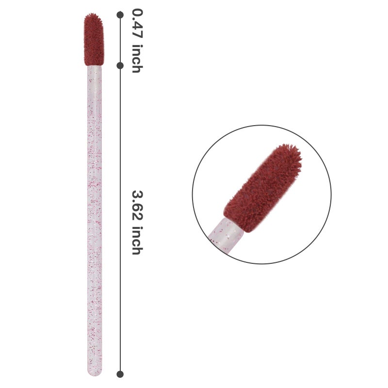 tifanso 300 PCS Lip Brush, Disposable Makeup Applicators, Lip Gloss Brush Lipstick Applicator Wands, Multicolor Makeup Tool Kits Beauty Lipstick Cosmetic (Crystal Pink) - Image 3