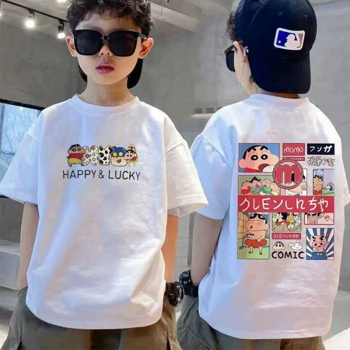 Children'S Clothing Boys' Short-Sleeved T-Shirt Summer Wear 2026 New Kidsren'S Tops Boys' Medium And Large Kidsren'S Pure Cotton Summer Style Trendy T-Shirt - Image 1