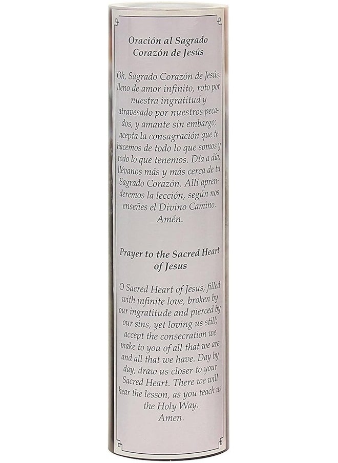 Stonebriar Stonebriar Jesus Flameless LED Devotional Prayer Candle with Automatic Timer, Unique Religious Decoration for Home, Office, or Place of Worship 8 Inches  - Image 3