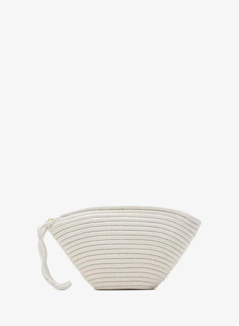 Rome Handmade Rattan Clutch Bag Cream