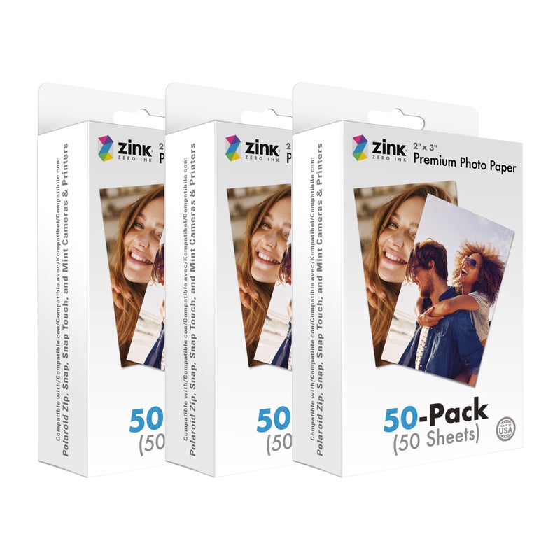 Zink 2"x3" Premium Instant Photo Paper (150 Pack) Compatible with Polaroid Snap, Snap Touch, Zip and Mint Cameras and Printers - Image 1
