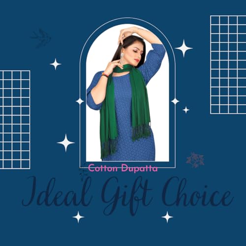 EBADAT Viscose Female Women's Casual Solid Fancy Soft & Skin Friendly Scarf/Stole with Tasal Work Suitable for Every Season (Green) - Image 4