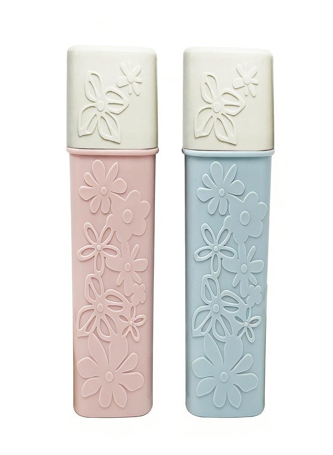 erioctry 2PCS Portable PP Plastic Toothbrush Toothpaste Holder Case for Travel Use Color Random - Image 1