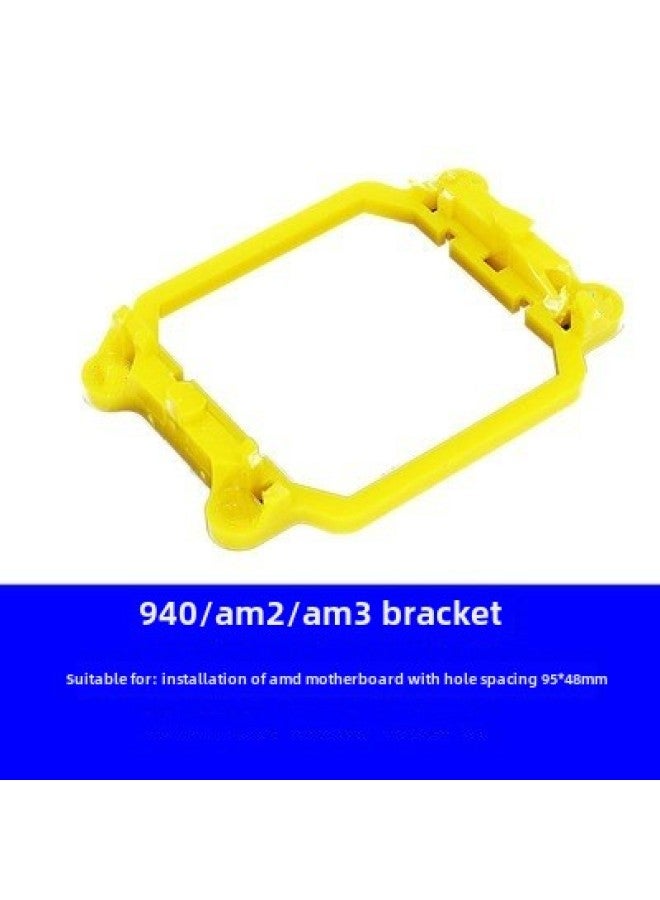 Loquat 1700 1151 AMD4 1366 2011 X58 X79 CPU Fan Radiator Buckle Base Bracket-Color:AMD Shelves Yellow - Image 1
