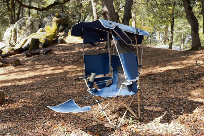 Nice C Chair with Canopy, Umbrella Chair, Chairs with Shade, Sports Chairs, USB, Type-C&DC Charging Cable Included, 30W Solar Panels, Removable Footrest&Cooler Bag (1 Navy) - Image 2