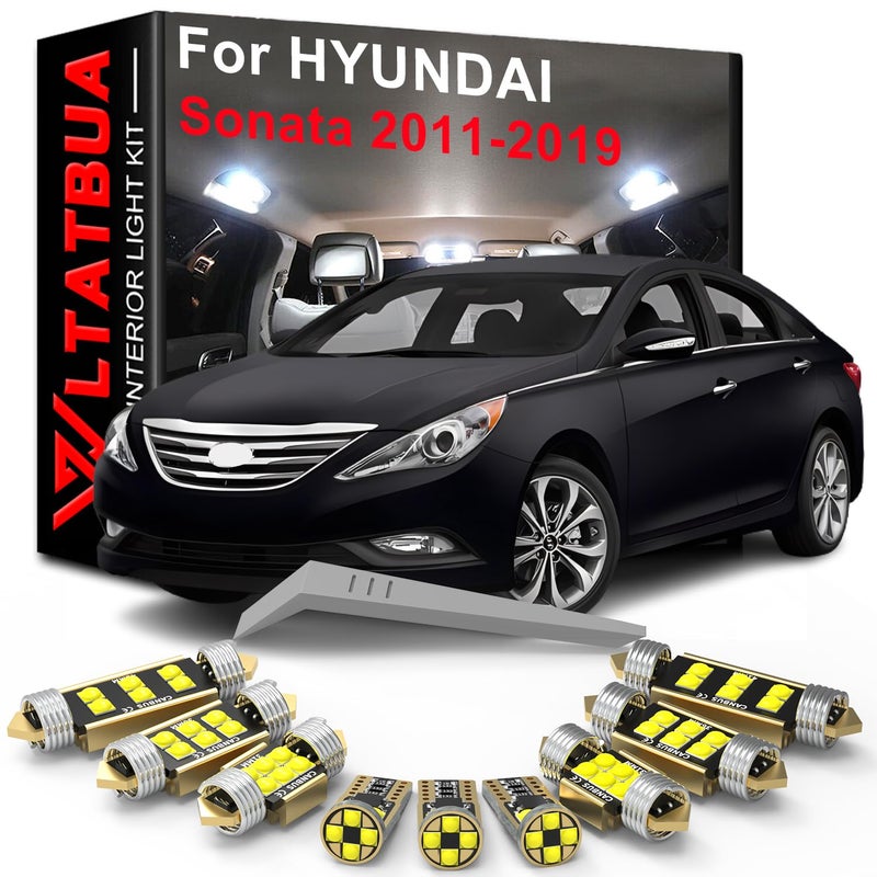 WLTATBUA LED Interior Light Kit Package Replacement for HYUNDAI Sonata YF 2011 2012 2013 2014 Super Bright 6000K White