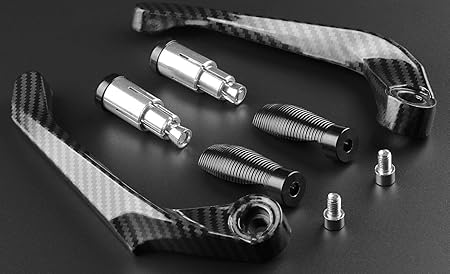ELTRON TURBO Universal 7/8in 22mm CNC Aluminum Handlebar Brake Clutch Lever Hand Guard Protector for Motorcycle, Motorbike, Grey, Coated - Image 3