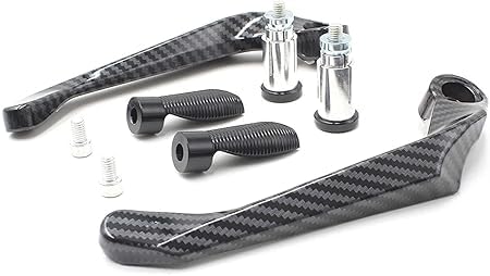 ELTRON TURBO Universal 7/8in 22mm CNC Aluminum Handlebar Brake Clutch Lever Hand Guard Protector for Motorcycle, Motorbike, Grey, Coated - Image 1