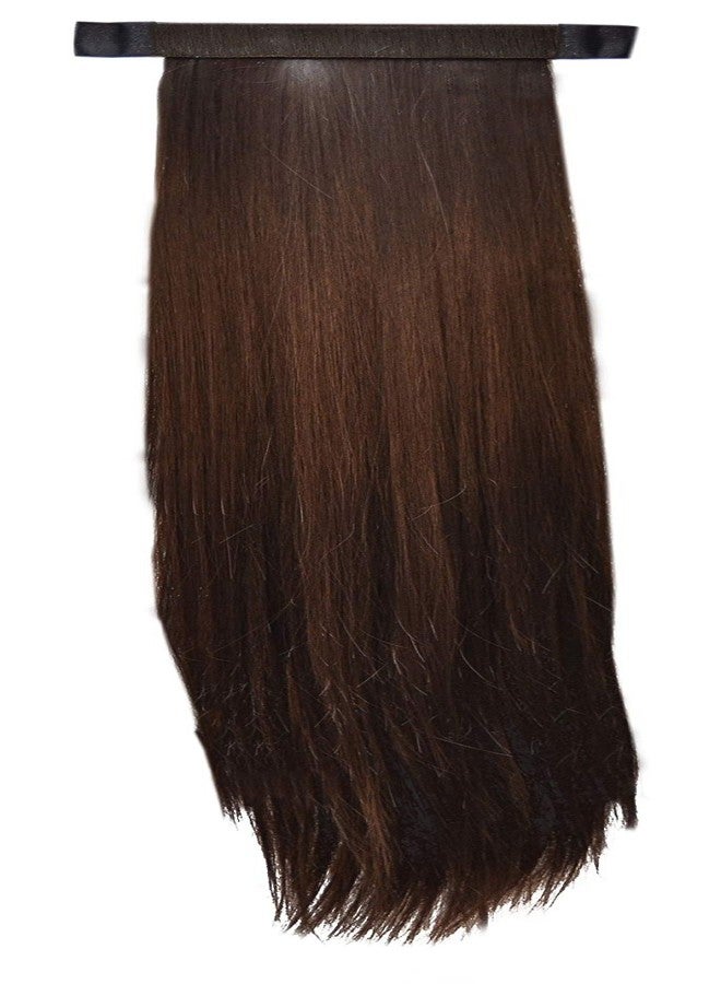 KIS Beautiful Snapon Ponytail Hair Extension (2 in 1) Human Hair Blend Salon-Quality Voluminous Luxurious Customizable | Tangle Free Hair (23 Inch Length So1 With Natural Brown Color) - Image 3
