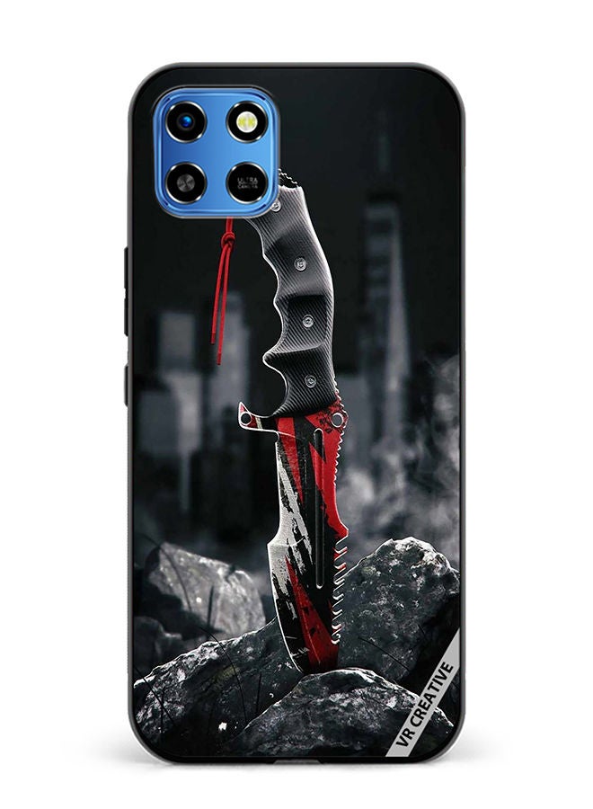 VR CREATIVE Protective Case Cover For Infinix Smart 6 HD Huntsman Knife Design Multicolour - Image 1