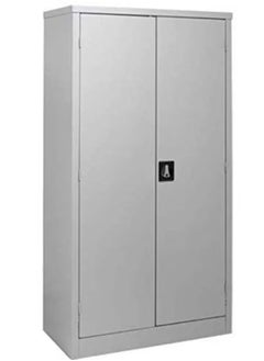 Galaxy Design Galaxy Design Cabinet 2 Door Steel, Grey -W90cm x H180cm x D45cm GDF-511  - Image 1