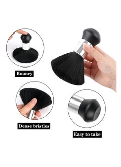 KHAJUL 2 PCS Professional Hair Cutting Cape with Neck Duster Brush, Salon Barber Cape, Hair Cutting Accessories (Black)  - Image 3