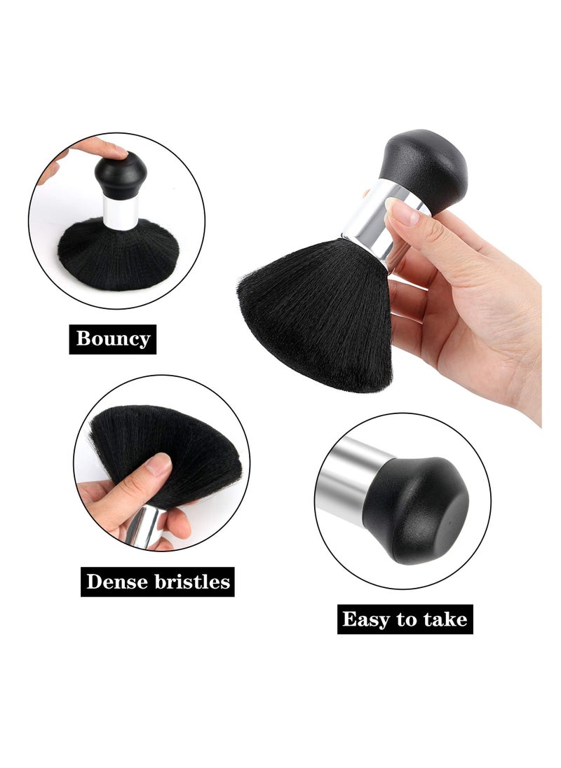 KHAJUL 2 PCS Professional Hair Cutting Cape with Neck Duster Brush, Salon Barber Cape, Hair Cutting Accessories (Black)  - Image 3
