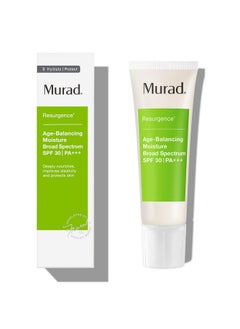 Murad Age-Balancing Moisture Broad Spectrum SPF 30 - Resurgence Moisturizer SPF - Protects and Improves Elasticity, 1.7 oz