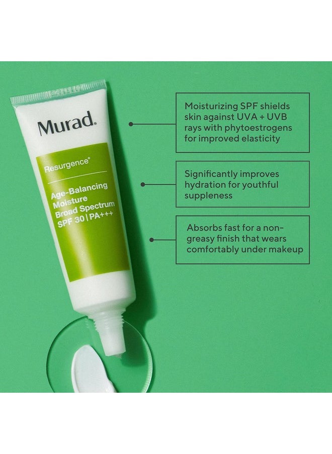 Murad - Murad Age-Balancing Moisture Broad Spectrum SPF 30 - Resurgence Moisturizer SPF - Protects and Improves Elasticity, 1.7 oz - Image 1