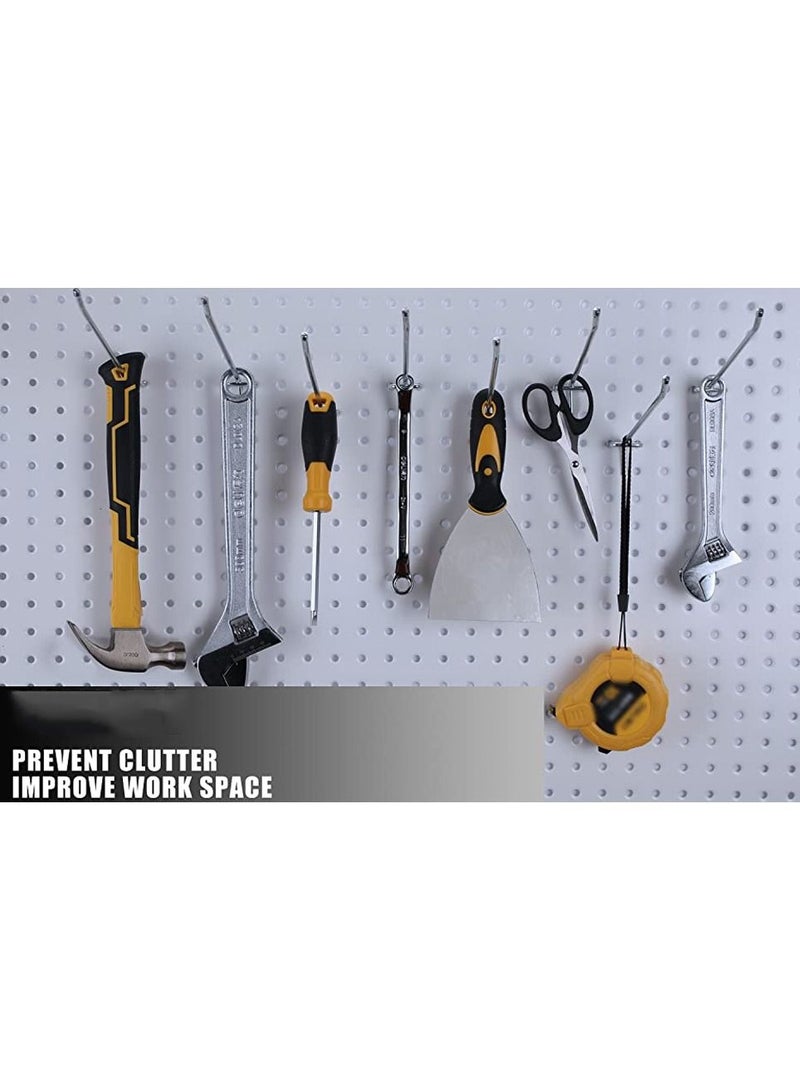 SYOSI 40Pcs Metal Hangers Pegboard Hooks Heavy Duty Metal Peg Board Shelving Hooks 20cm Stainless Steel S Hooks Organizer  - Image 4