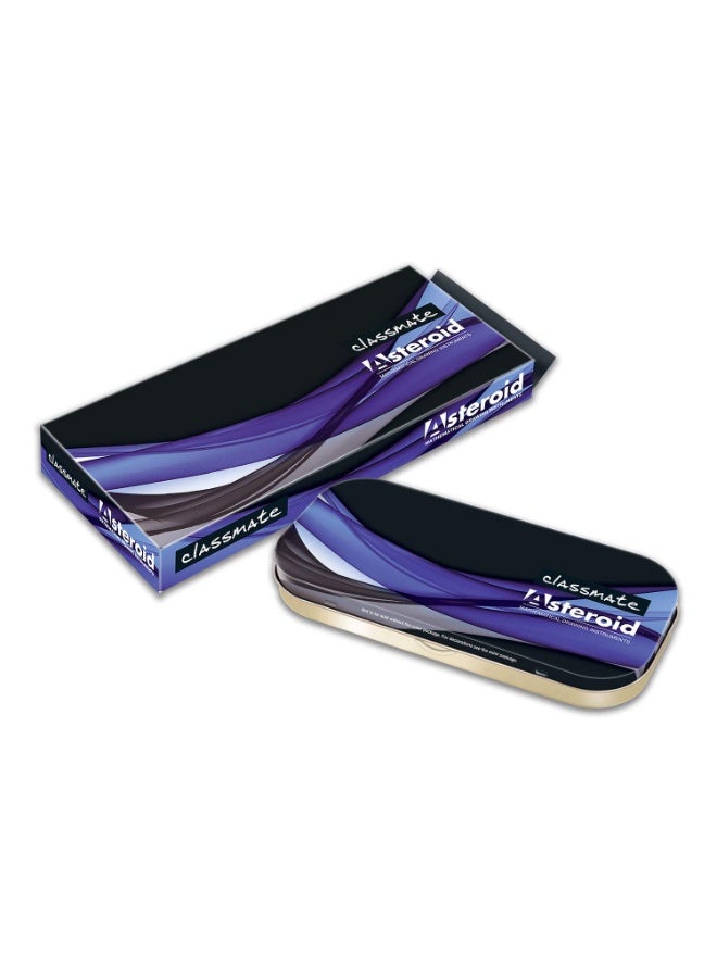 Classmate Asteroid Geometry Box | Compass-cum-Divider with arm locking mechanism | 30 cm Foldable Scale| Mechanical Pencil | Double sided tray - Image 1
