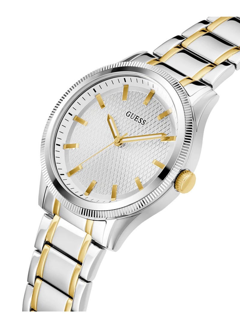 GUESS Dex Men's Two Tone Silver Analog Stainless Steel Watch GW0626G4 - 44m - Image 2