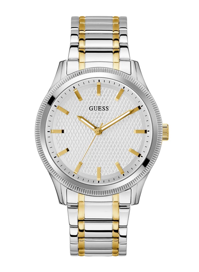 GUESS Dex Men's Two Tone Silver Analog Stainless Steel Watch GW0626G4 - 44m - Image 1