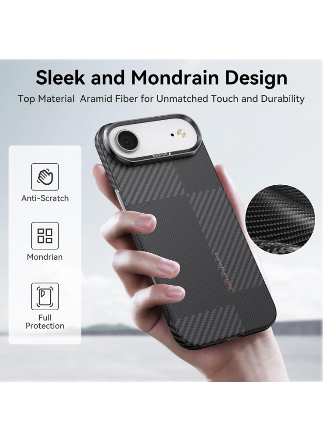 RAPTIC Aramid Geotik for iPhone Air Case [MagSafe] Ultra Slim 1500D Aramid Fiber cover - Mondrian - Image 2