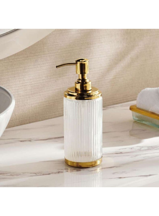 Pan Home موزع صابون زجاجي أستريد 7x7x19 سم - ذهبي - Image 1