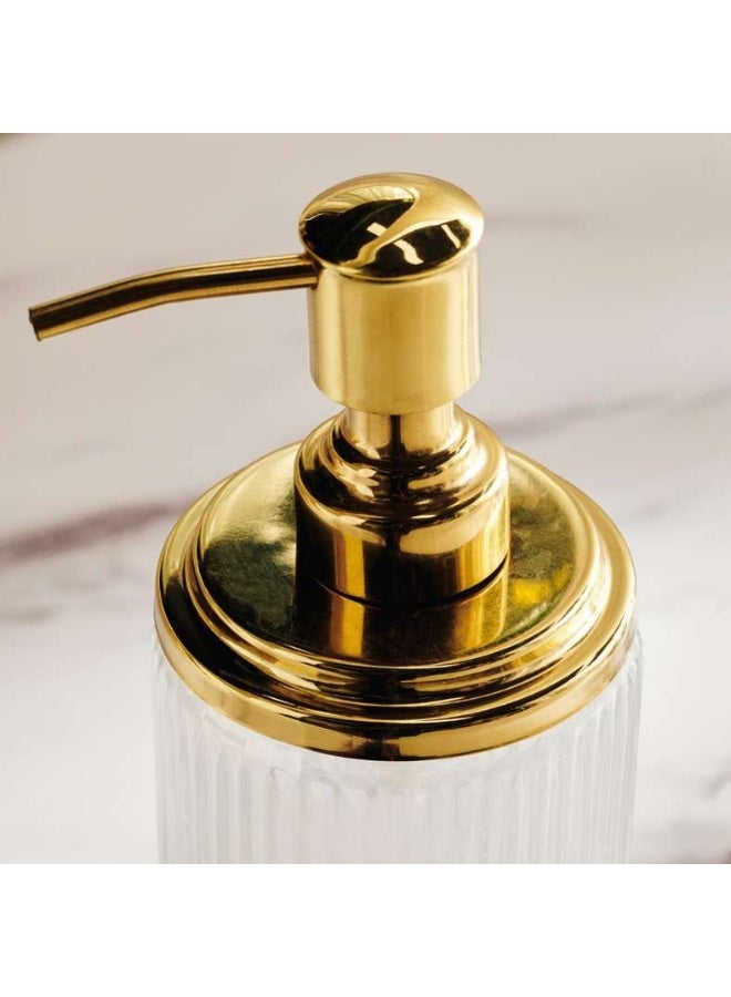 Pan Home موزع صابون زجاجي أستريد 7x7x19 سم - ذهبي - Image 2