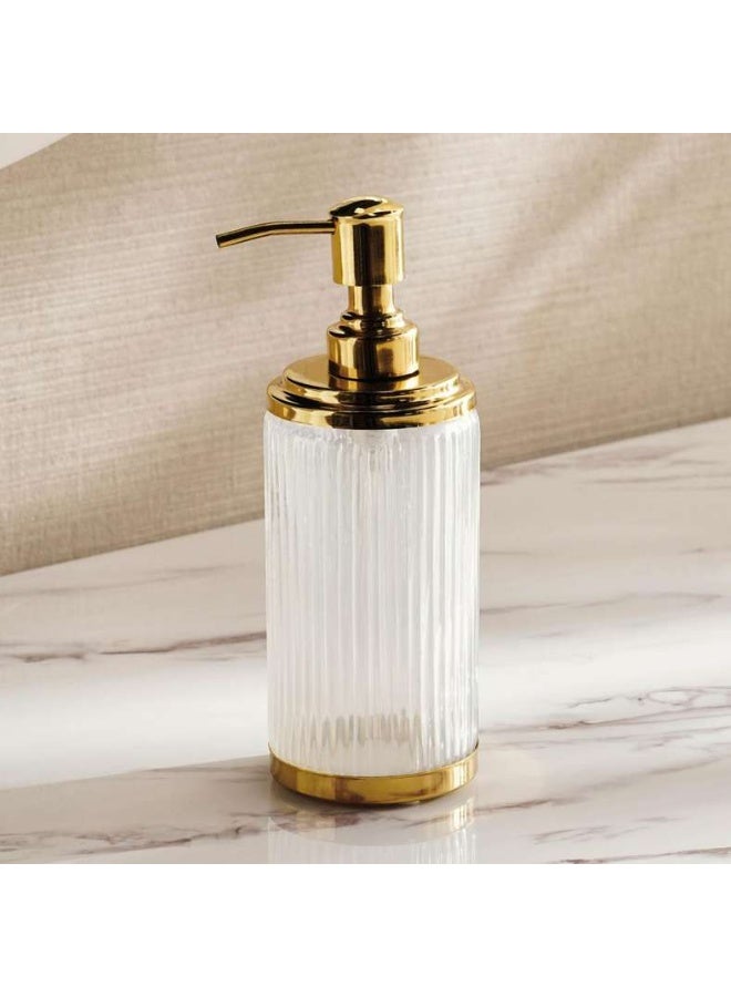 Pan Home موزع صابون زجاجي أستريد 7x7x19 سم - ذهبي - Image 4