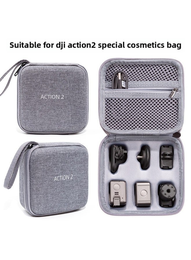 Generic Suitable For DJI Action 2 Storage Bag ACTION 2 Clutch Bag Portable Waterproof Protection Box-Color:Black Box With Black Gallbladder  - Image 2