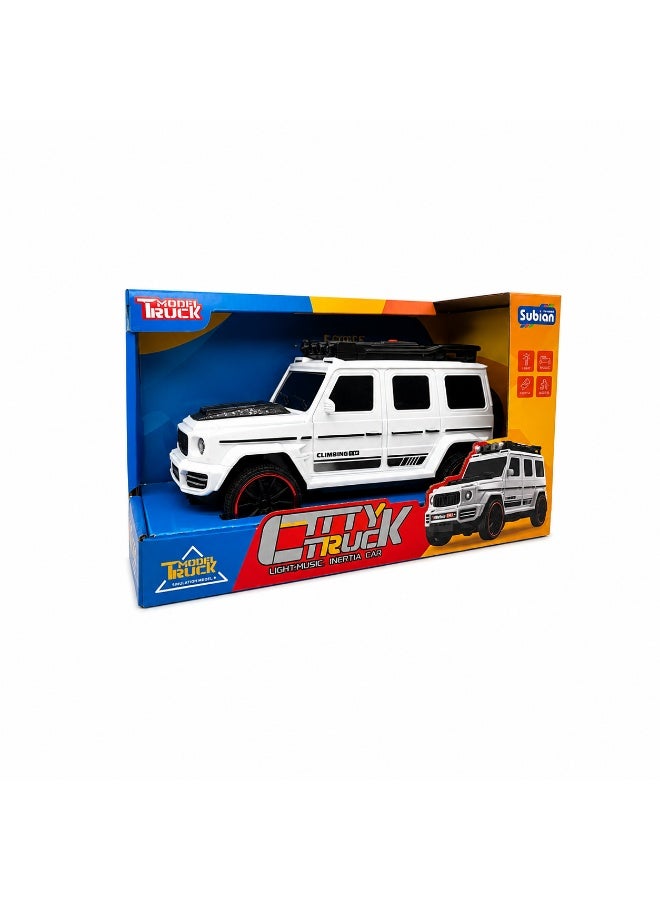 Big G SUV Inertia Toy Car with Music and Lighting - White