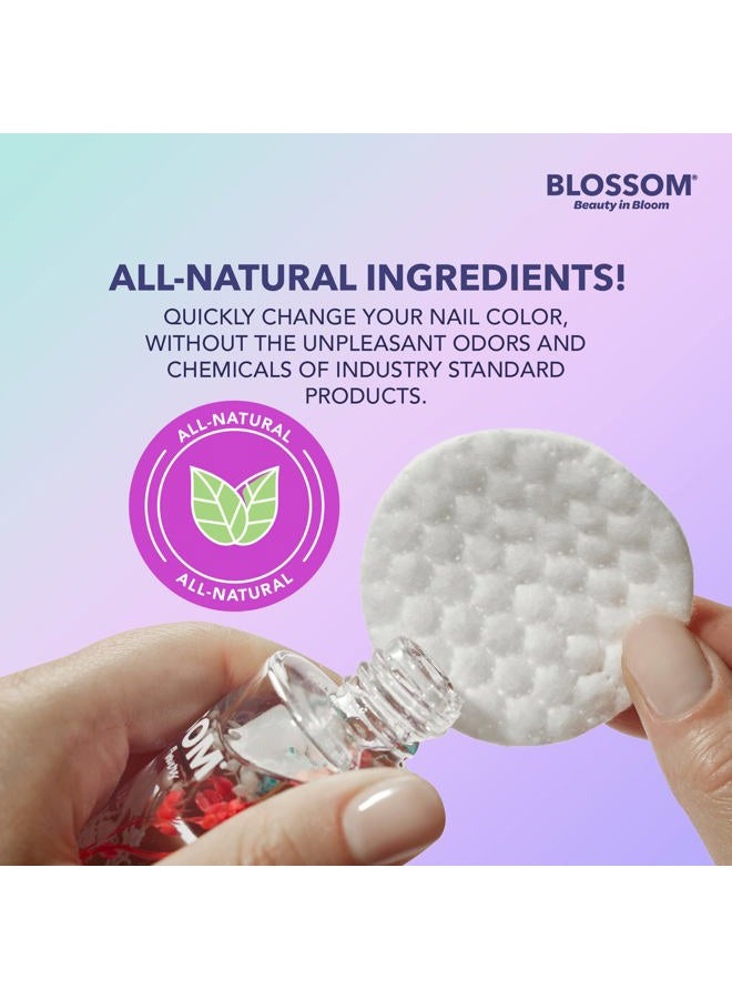 Blossom Non Toxic Nail Polish Remover Non Acetone, All Natural Scented, Vegan, Acetone Free Nail Polish Remover, Organic Plant-Based, Infused with Real Flowers, Made in USA, 2oz, Lavender - Image 3