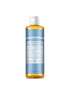 Dr. Bronner's Purecastile Liquid Soap (Baby Unscented 8 Ounce) Made With Organic Oils 18In1 Uses Face Hair Laundry Dishes For Sensitive Skin Babies No Added Fragrance Vegan Nongmo  - Image 1