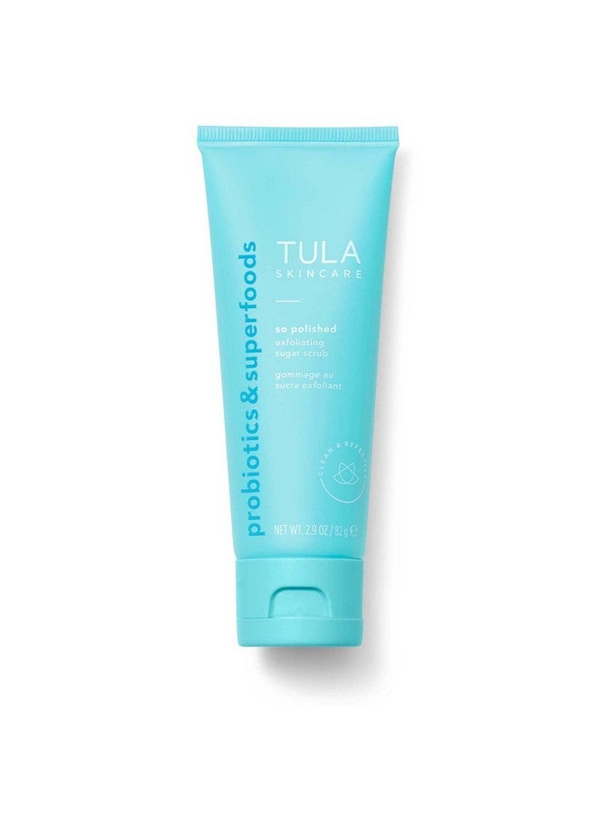 تولا مقشر السكر المقشر من TULA Skin Care So Polished - مقشر للوجه، يقشر بلطف بالسكر والبابايا ومستخلصات البروبيوتيك للحصول على بشرة أكثر نعومة وإشراقًا، 2.9 أونصة. - Image 2