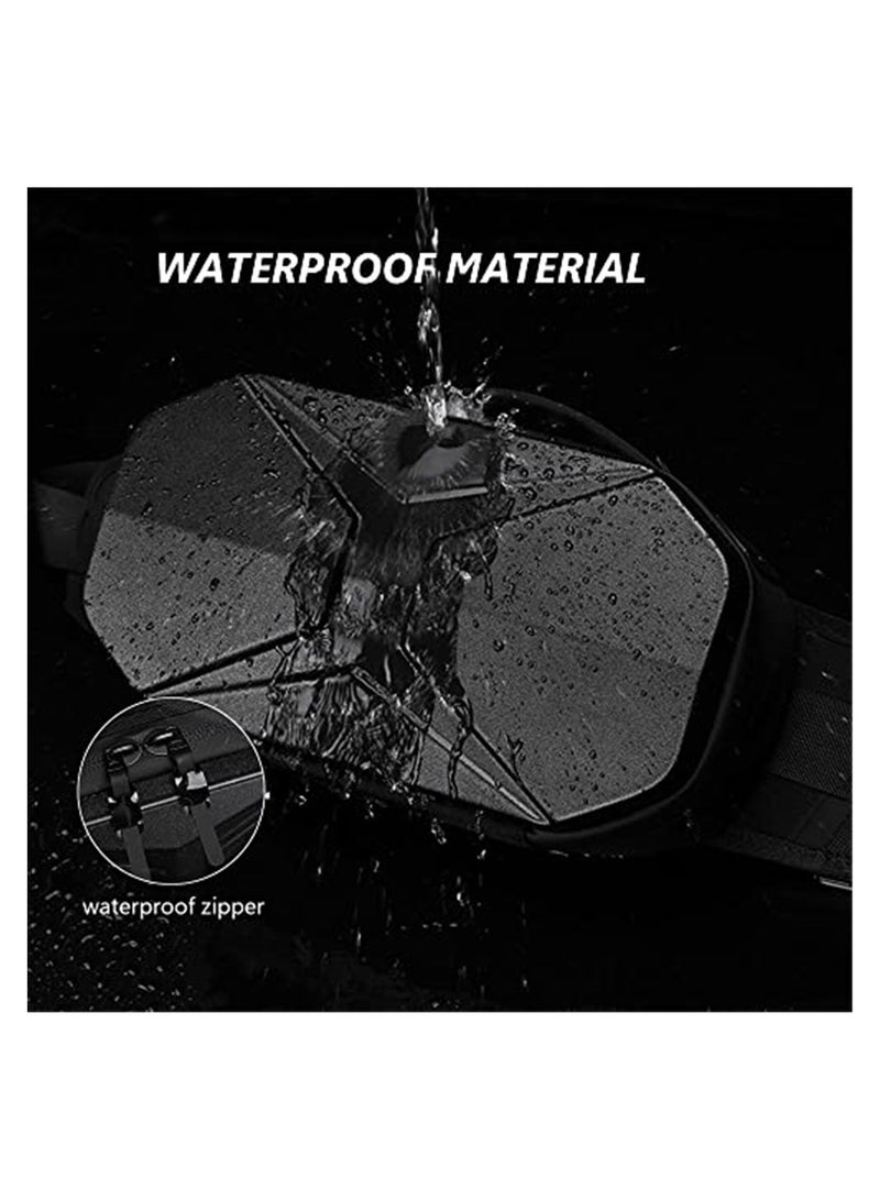 KASTWAVE Waterproof Fashion Chest Bag, Casual Hard Shell Crossbody Shoulder Bag with USB Port for Men Women - Image 3