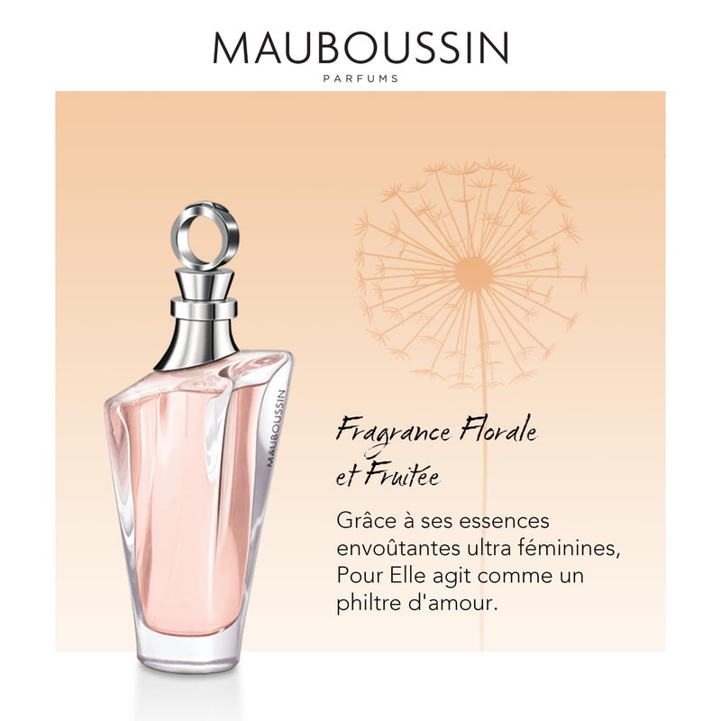 Mauboussin - Pour Elle 100ml (3.3 Fl Oz) - Eau de Parfum for Women - Floral & Fruity Scents - Image 3