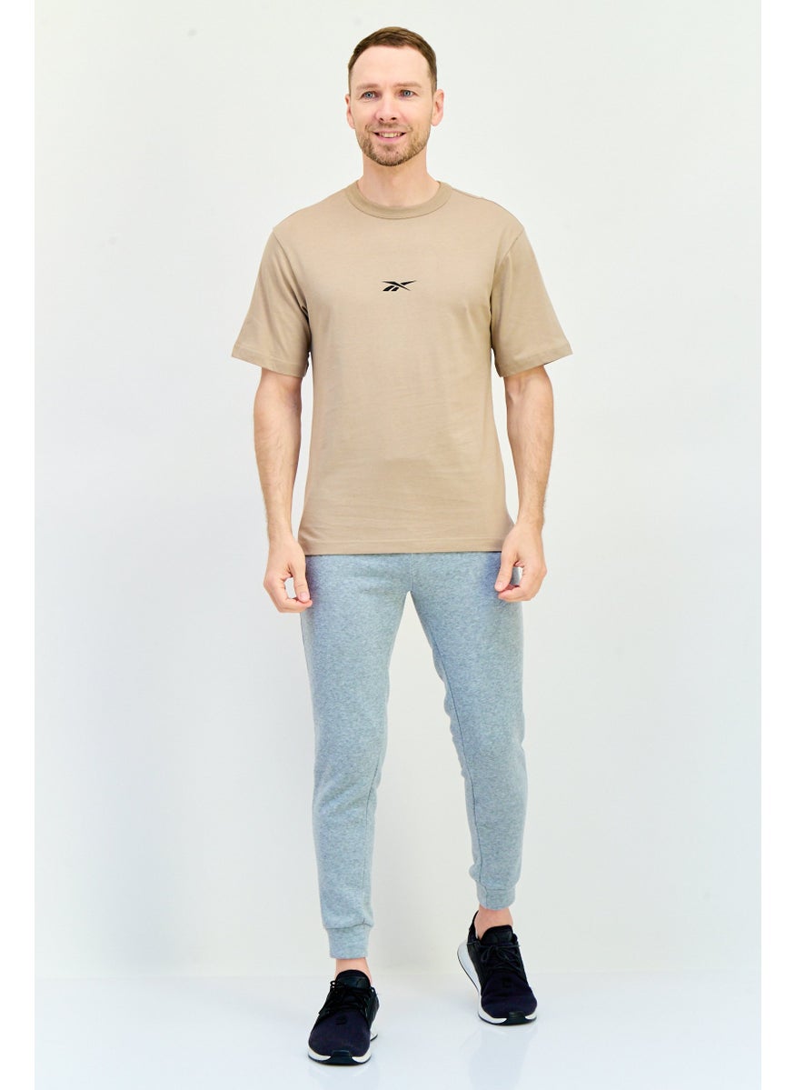 Reebok Men Sportswear Fit Short Sleeve Outdoor T-Shirt, Brown  - Image 4