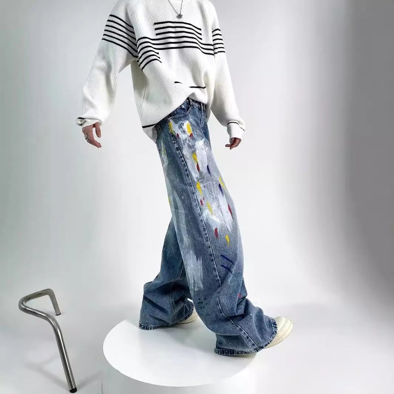 Unisex Classic Denim Jeans Loose Fit Daily Outdoor Wear - Image 5