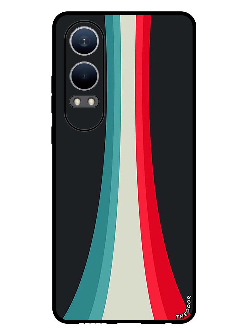 Theodor Protective Case Anti Scratch Shock Proof Bumper Cover For OnePlus Nord CE4 Lite Stripes in center - Image 1