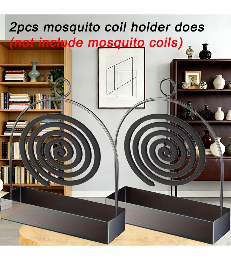 2 Peace Sandalwood Holder Metal Mosquito Coil Holders for Hanging Hanging Living Room Bedroom Outdoor Camping Dust Collection - Image 5