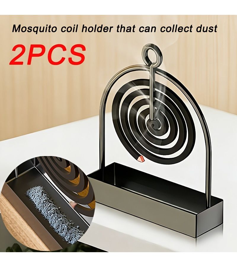 2 Peace Sandalwood Holder Metal Mosquito Coil Holders for Hanging Hanging Living Room Bedroom Outdoor Camping Dust Collection - Image 2