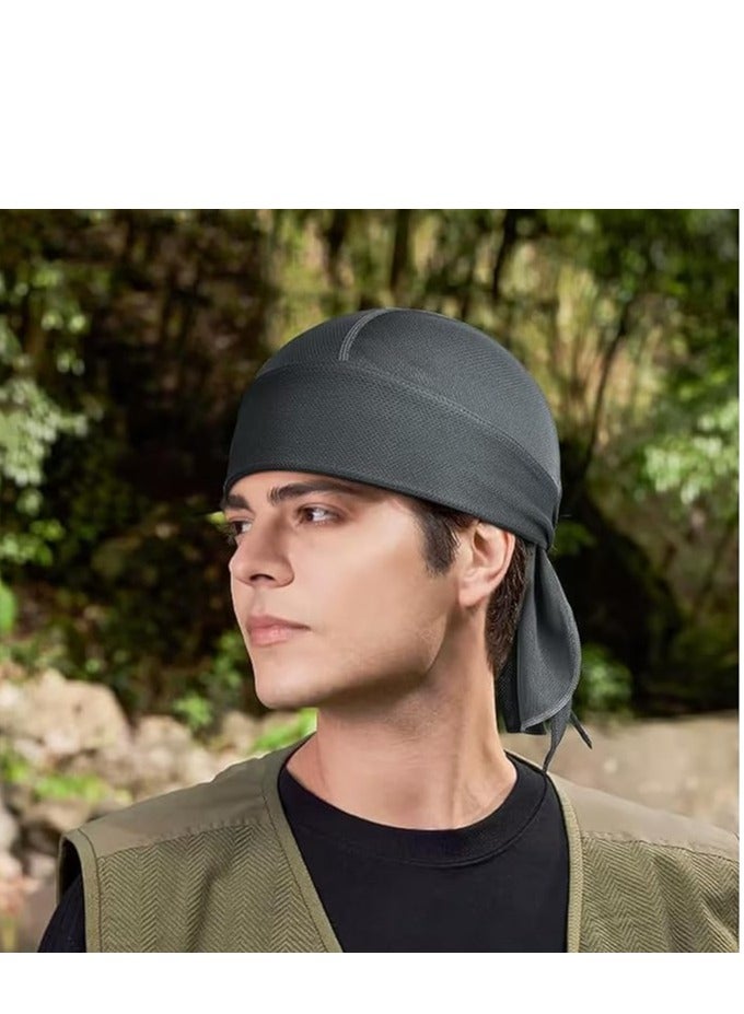 إسكدنيا قبعة القراصنة لركوب الدراجات في الهواء الطلق سريعة التجفيف الرياضة عقال الرطوبة فتل تنفس واقية من أشعة الشمس عقال القراصنة قبعة عقال - Image 2