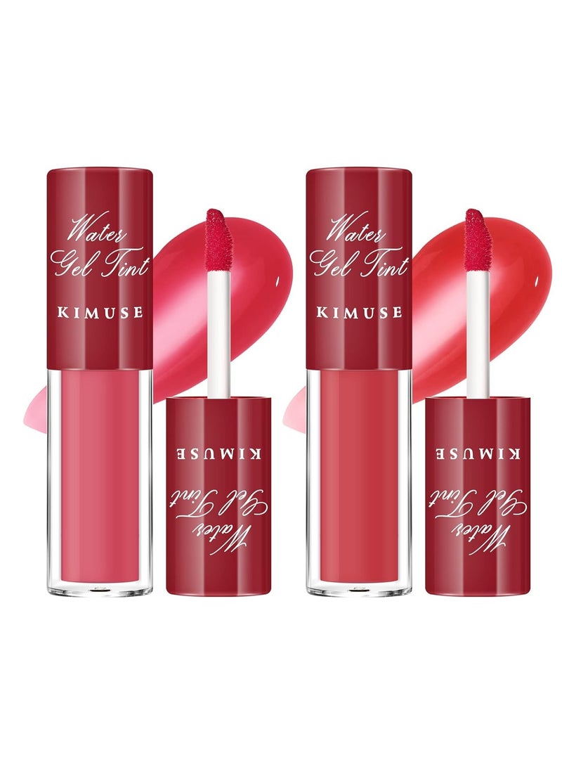 Vivid Lip Stain Duo - Long-Lasting Hydrating Tint, Non-Sticky Finish, 0.4 fl. oz. for Luscious Lips - Image 1