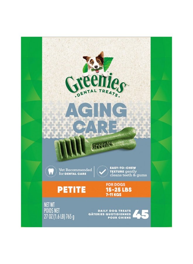 Greenies Greenies Aging Care Petite Natural Dental Care Dog Treats, 27 oz. Pack (45 Treats)  - Image 1